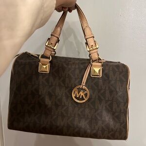 Michael Kors Dark Brown Monogram Satchel